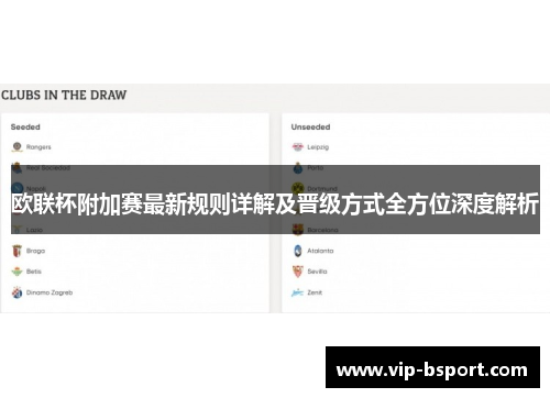 欧联杯附加赛最新规则详解及晋级方式全方位深度解析